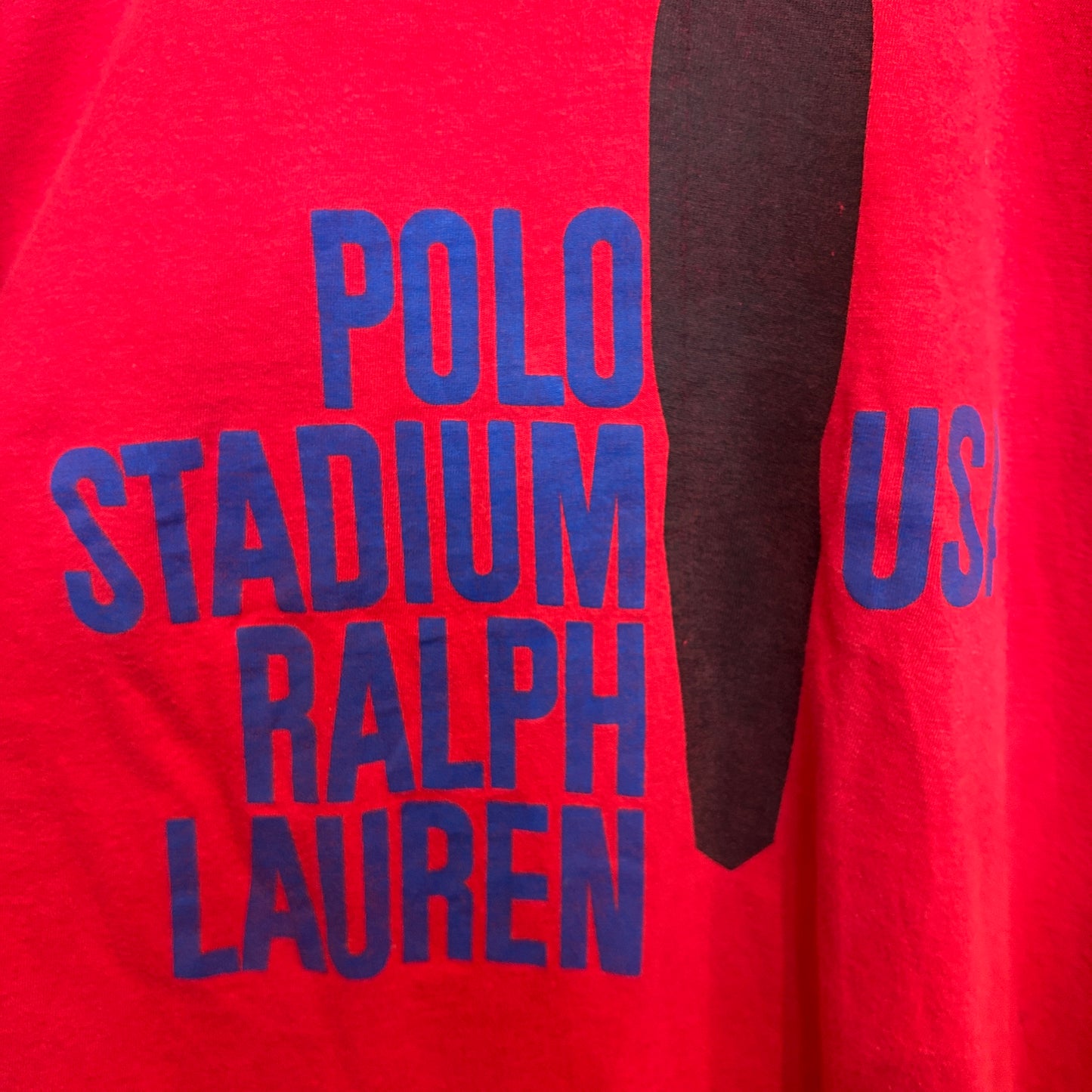 1992 Polo by Ralph Lauren スタジアムコレクション グラフィックTシャツ 赤 (M)/A4032T-SO