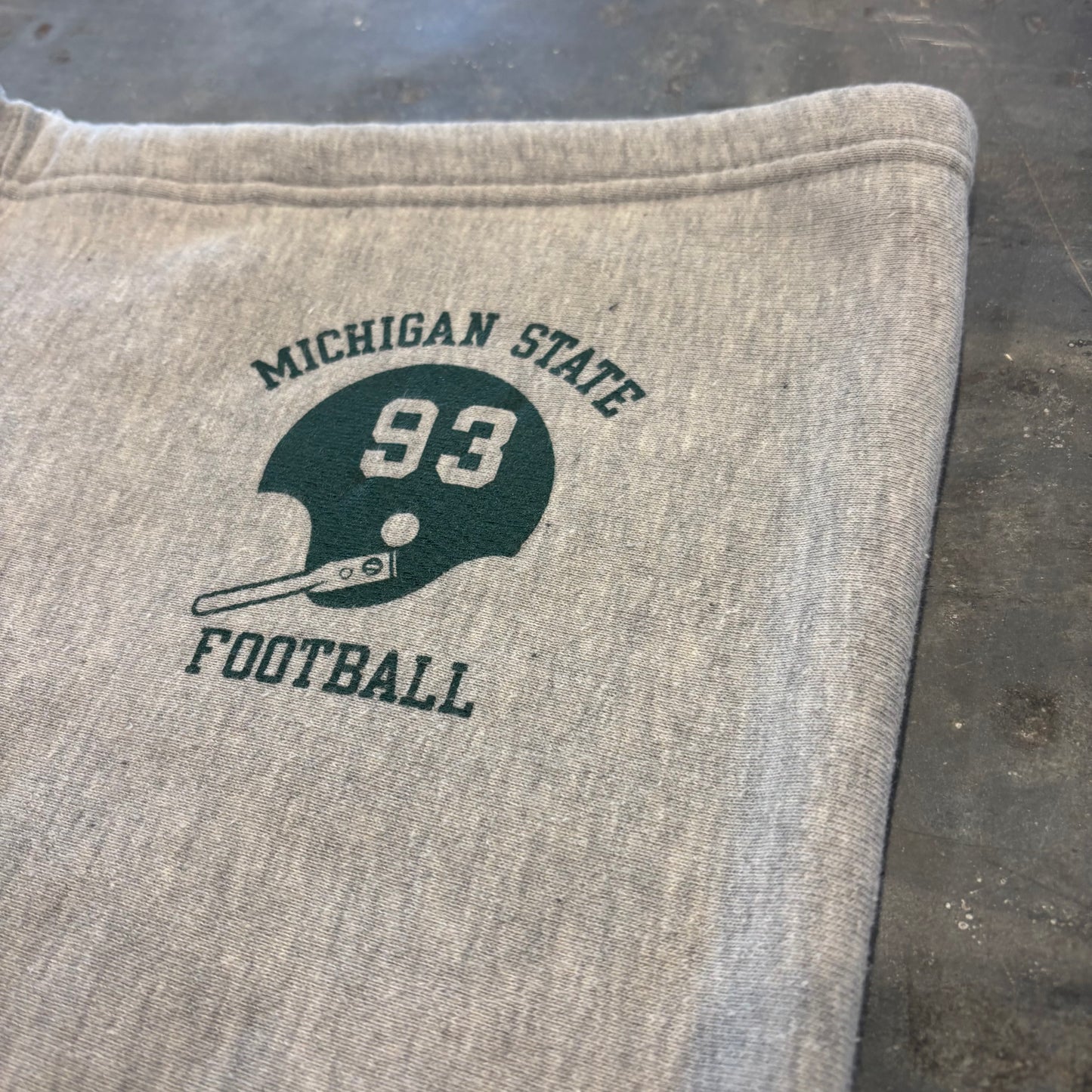 70's Champion REVERSE WEAVE リバースウィーブ MICHIGAN STATE FOOTBALL カレッジ スウェットパンツ グレー (XXL) /B4222P-SO