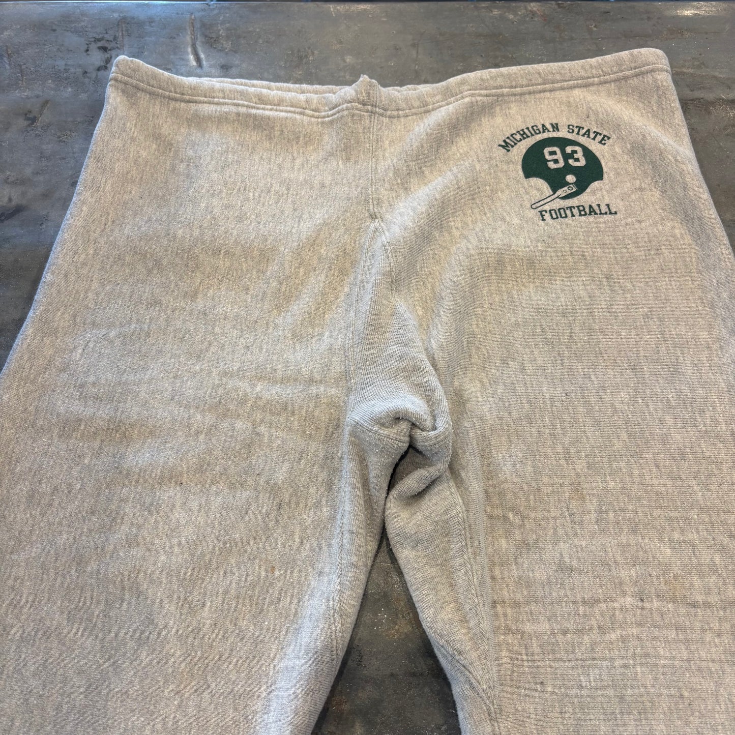 70's Champion REVERSE WEAVE リバースウィーブ MICHIGAN STATE FOOTBALL カレッジ スウェットパンツ グレー (XXL) /B4222P-SO