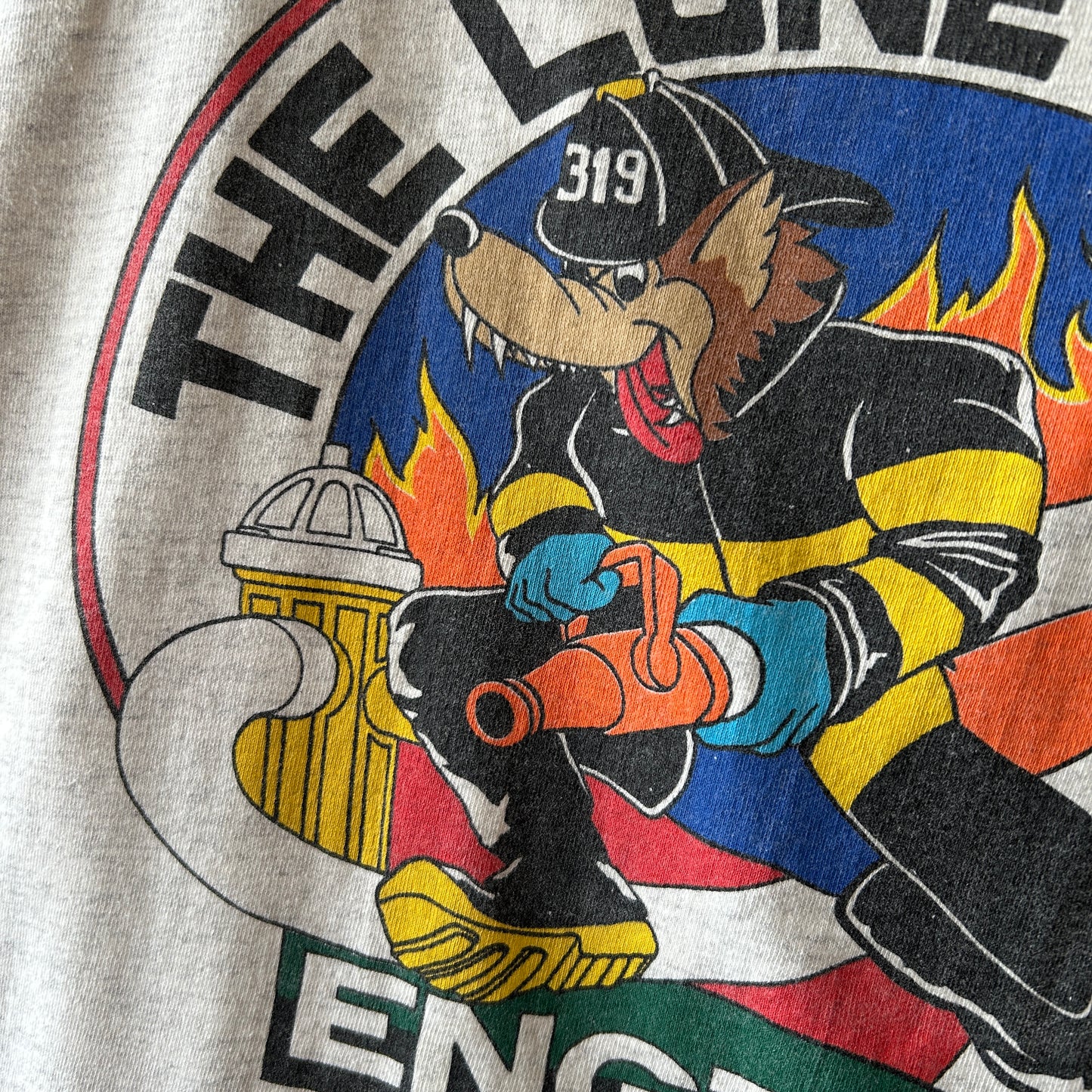 90's Changes FDNY(ニューヨーク市消防局) 第319消防隊 オオカミ Tシャツ (XL)/B2795T-SO