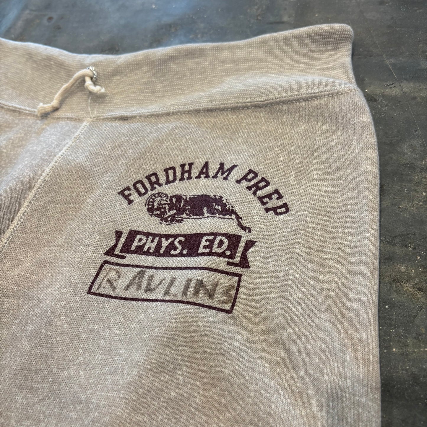 70's Champion チャンピオン FORDHAM PREP PHYS.ED. ハイスクール スウェットパンツ グレー (L) /B4224P-SO