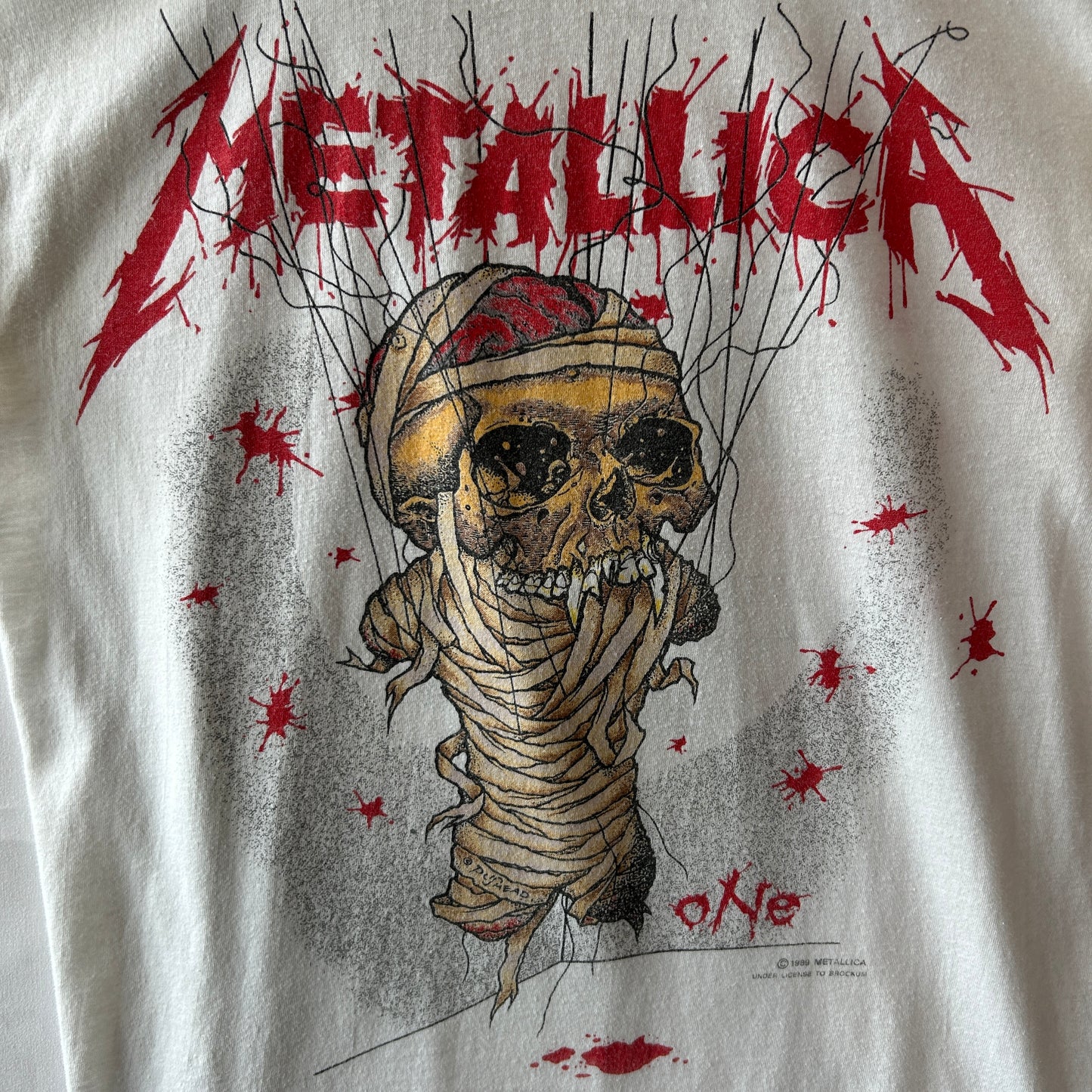 80's Metallica × Pushead メタリカ 『One』プロモTシャツ バンドT パスヘッド (L)/A8529T-SO