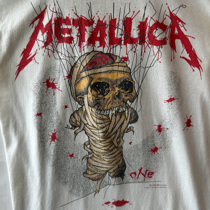 80's Metallica × Pushead メタリカ 『One』プロモTシャツ バンドT パスヘッド (L)/A8529T-SO
