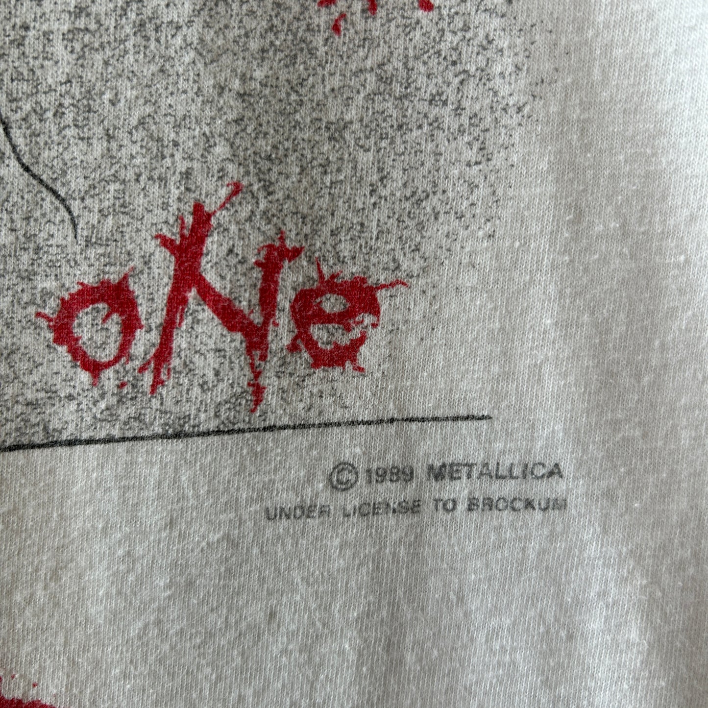 80's Metallica × Pushead メタリカ 『One』プロモTシャツ バンドT パスヘッド (L)/A8529T-SO