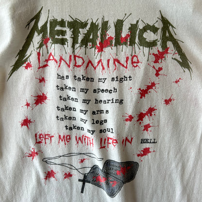 80's Metallica × Pushead メタリカ 『One』プロモTシャツ バンドT パスヘッド (L)/A8529T-SO