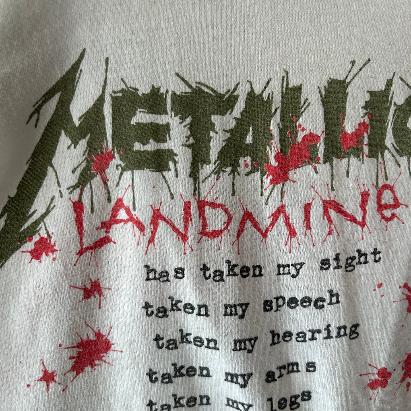 80's Metallica × Pushead メタリカ 『One』プロモTシャツ バンドT パスヘッド (L)/A8529T-SO