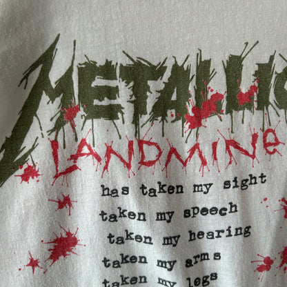 80's Metallica × Pushead メタリカ 『One』プロモTシャツ バンドT パスヘッド (L)/A8529T-SO