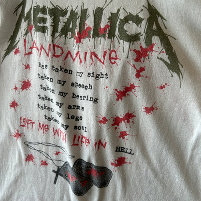 80's Metallica × Pushead メタリカ 『One』プロモTシャツ バンドT パスヘッド (L)/A8529T-SO