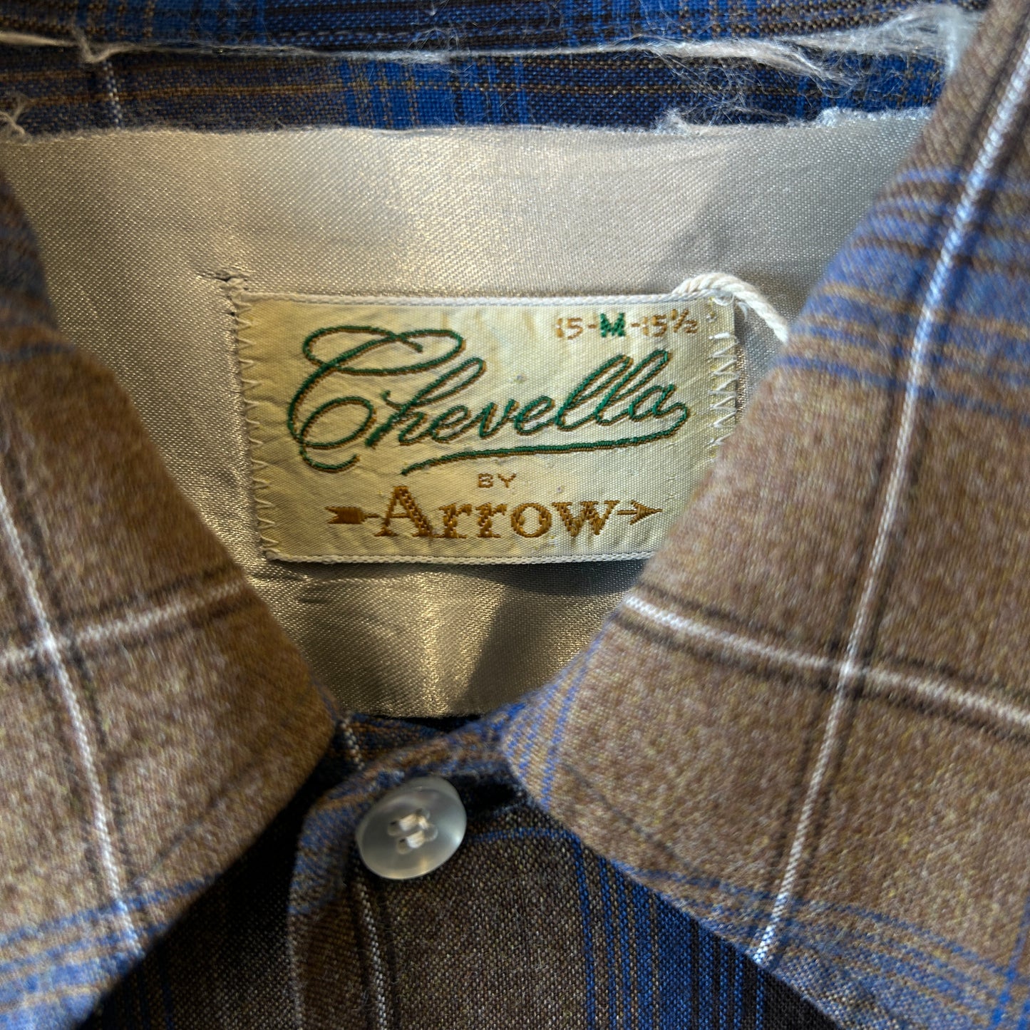 70's Chevella by Arrow レーヨン オンブレチェックシャツ (M)/A9198SH-SO