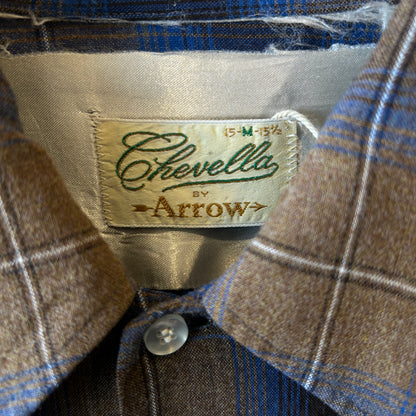 70's Chevella by Arrow レーヨン オンブレチェックシャツ (M)/A9198SH-SO