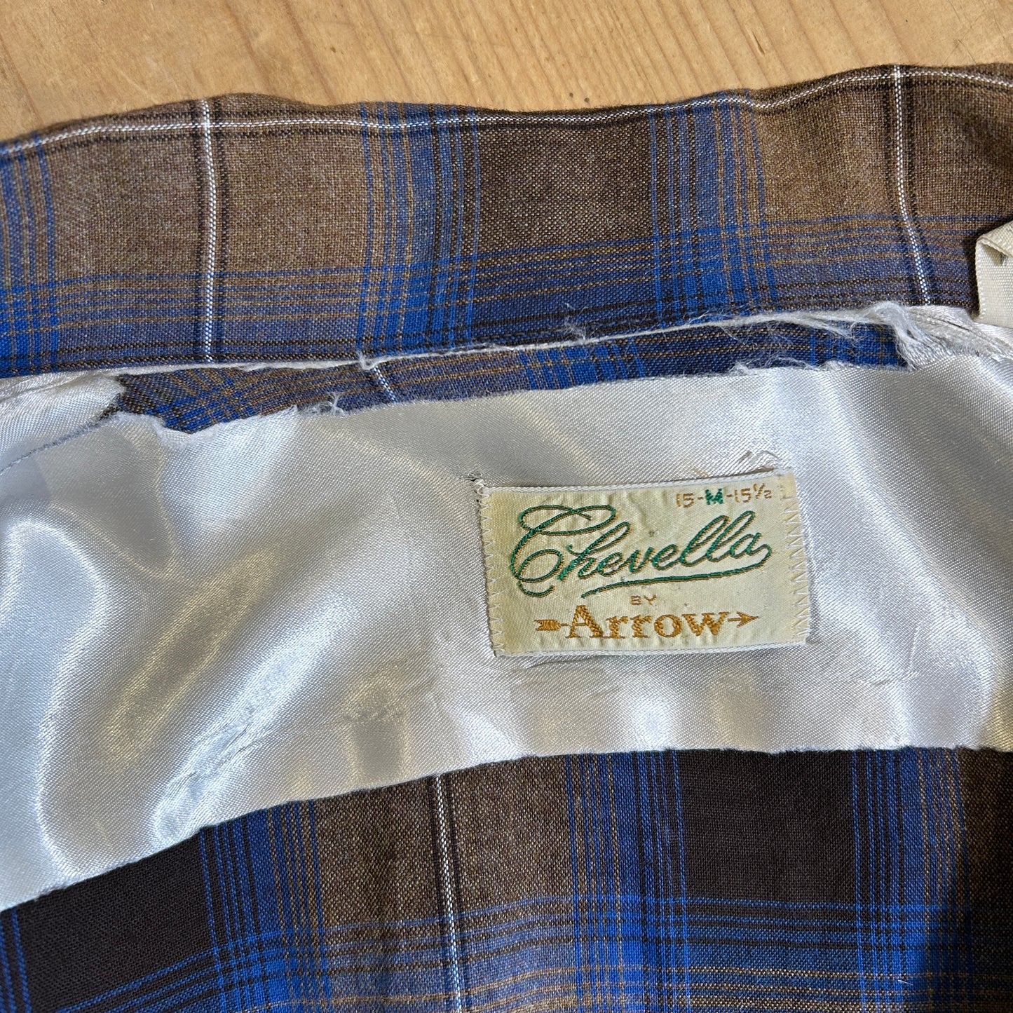 70's Chevella by Arrow レーヨン オンブレチェックシャツ (M)/A9198SH-SO