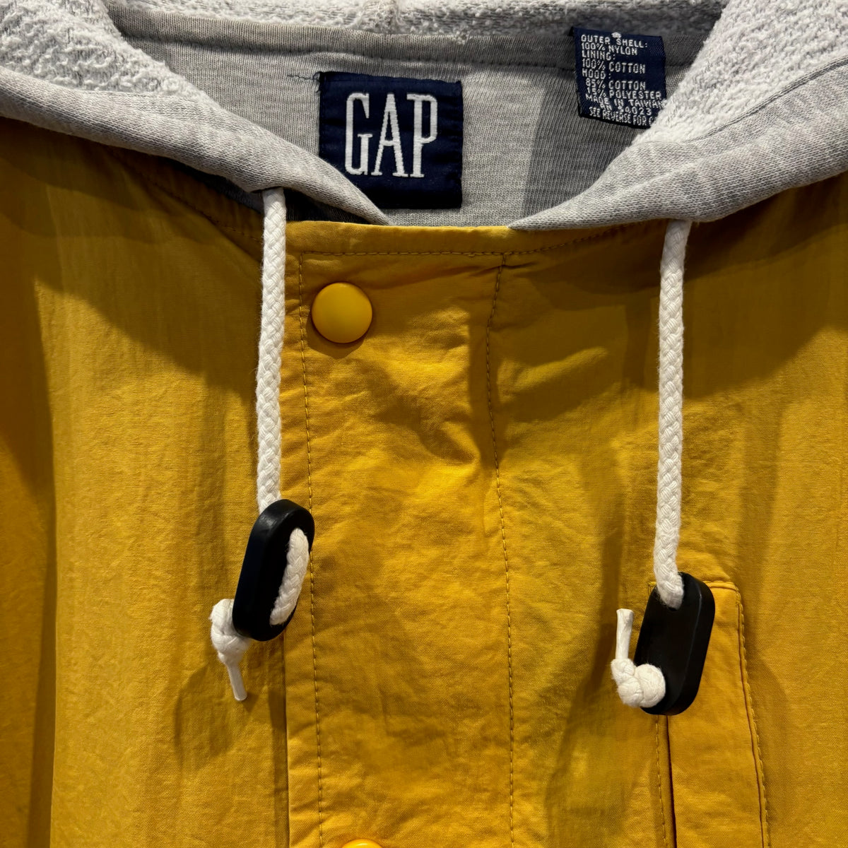 "お客様お問い合わせ商品"90's GAP Nylon × Sweat Varsity Jacket マスタードイエロー (S)/A9881H-SO