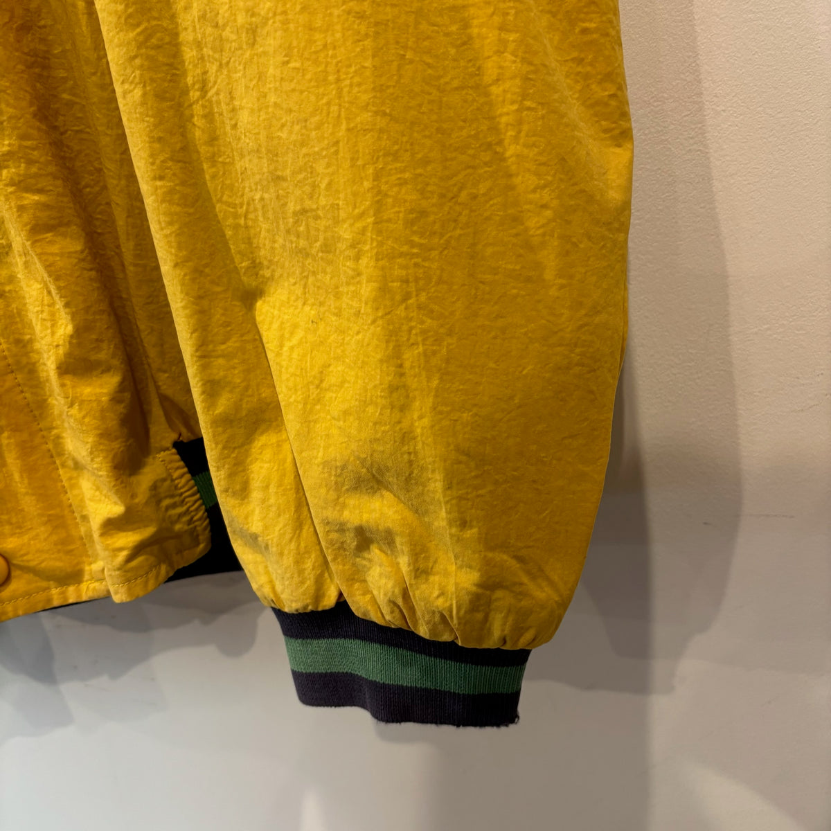 "お客様お問い合わせ商品"90's GAP Nylon × Sweat Varsity Jacket マスタードイエロー (S)/A9881H-SO