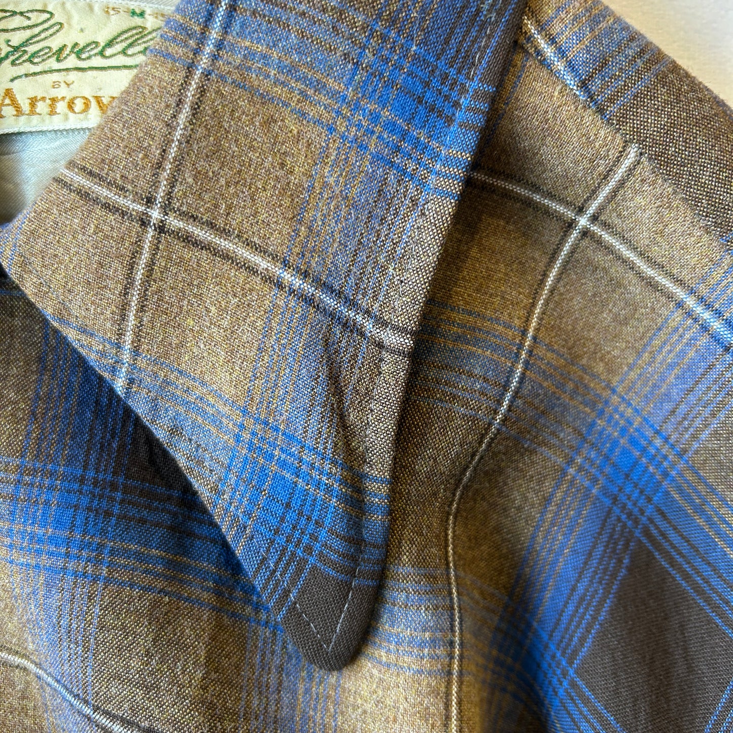 70's Chevella by Arrow レーヨン オンブレチェックシャツ (M)/A9198SH-SO