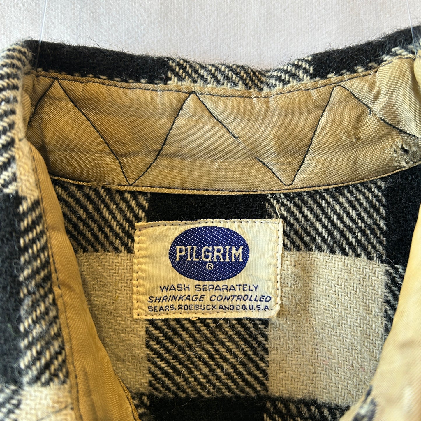 60's PILGRIM ピルグリム バッファローチェックシャツ マチ付き ブロックチェック　/C0626SH-SO