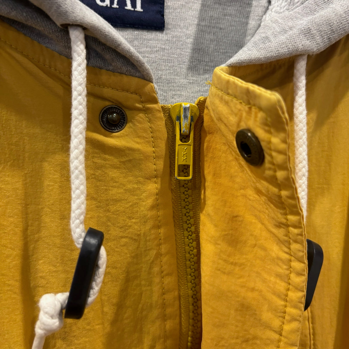 "お客様お問い合わせ商品"90's GAP Nylon × Sweat Varsity Jacket マスタードイエロー (S)/A9881H-SO
