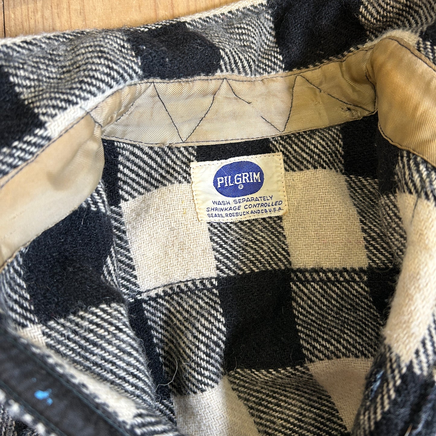 60's PILGRIM ピルグリム バッファローチェックシャツ マチ付き ブロックチェック　/C0626SH-SO