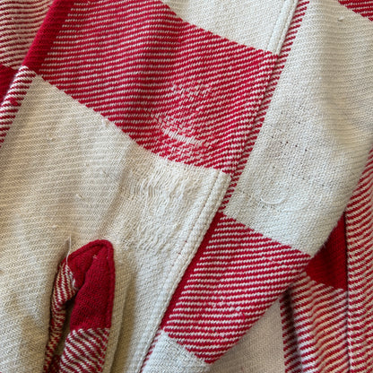 60's PILGRIM ピルグリム マチ付き ネルシャツ チェック sears 赤白(M)/A9264SH-SO