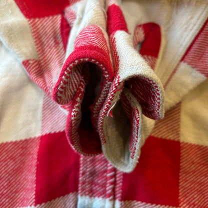 60's PILGRIM ピルグリム マチ付き ネルシャツ チェック sears 赤白(M)/A9264SH-SO