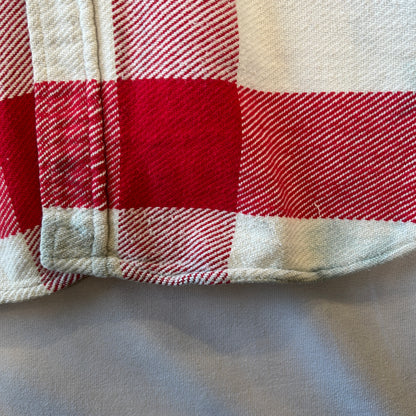 60's PILGRIM ピルグリム マチ付き ネルシャツ チェック sears 赤白(M)/A9264SH-SO