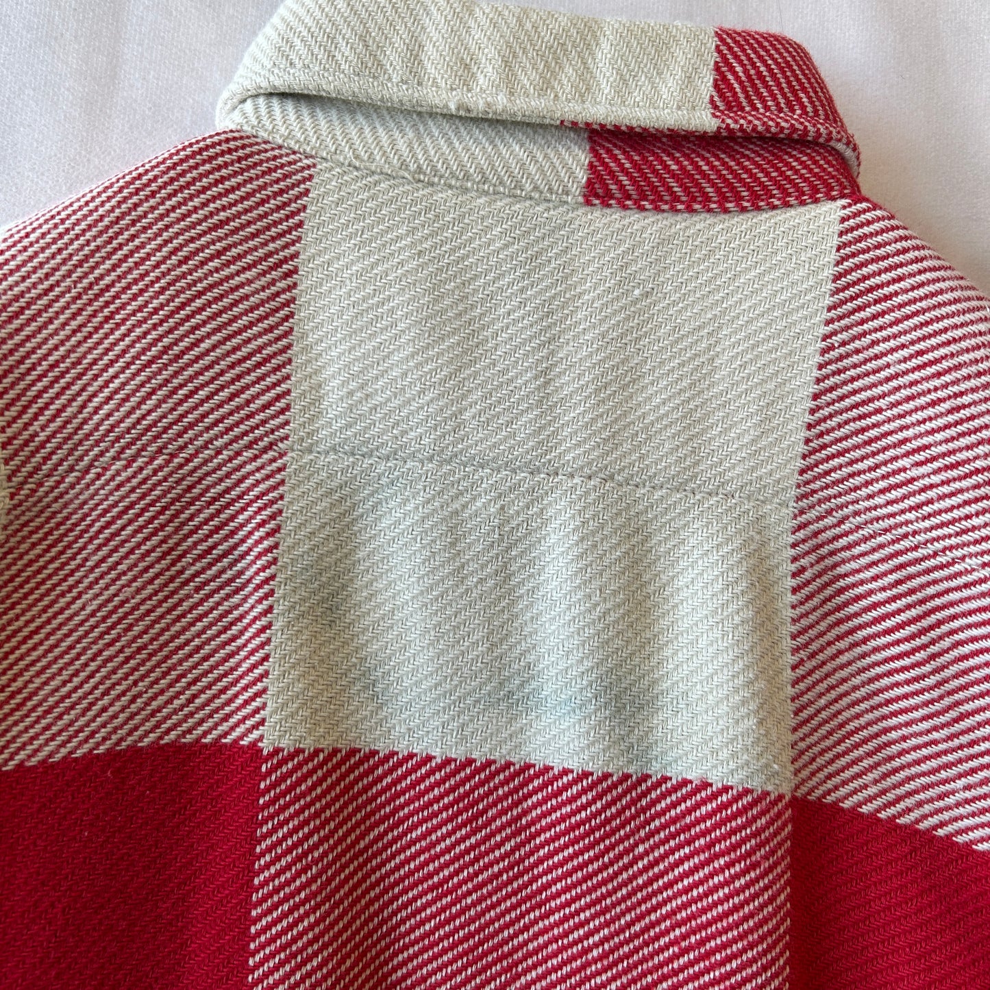 60's PILGRIM ピルグリム マチ付き ネルシャツ チェック sears 赤白(M)/A9264SH-SO