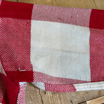 60's PILGRIM ピルグリム マチ付き ネルシャツ チェック sears 赤白(M)/A9264SH-SO