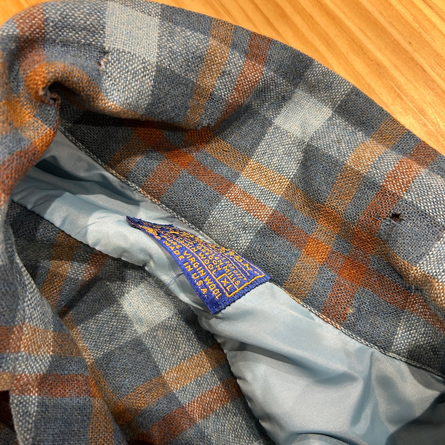 70's Pendleton ペンドルトン ボードシャツ オープンカラー 青(XL)/A8244SH-SO