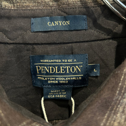 PENDLETON ペンドルトン オンブレ チェックウェスタンシャツ 茶(L)/8657SH-SO