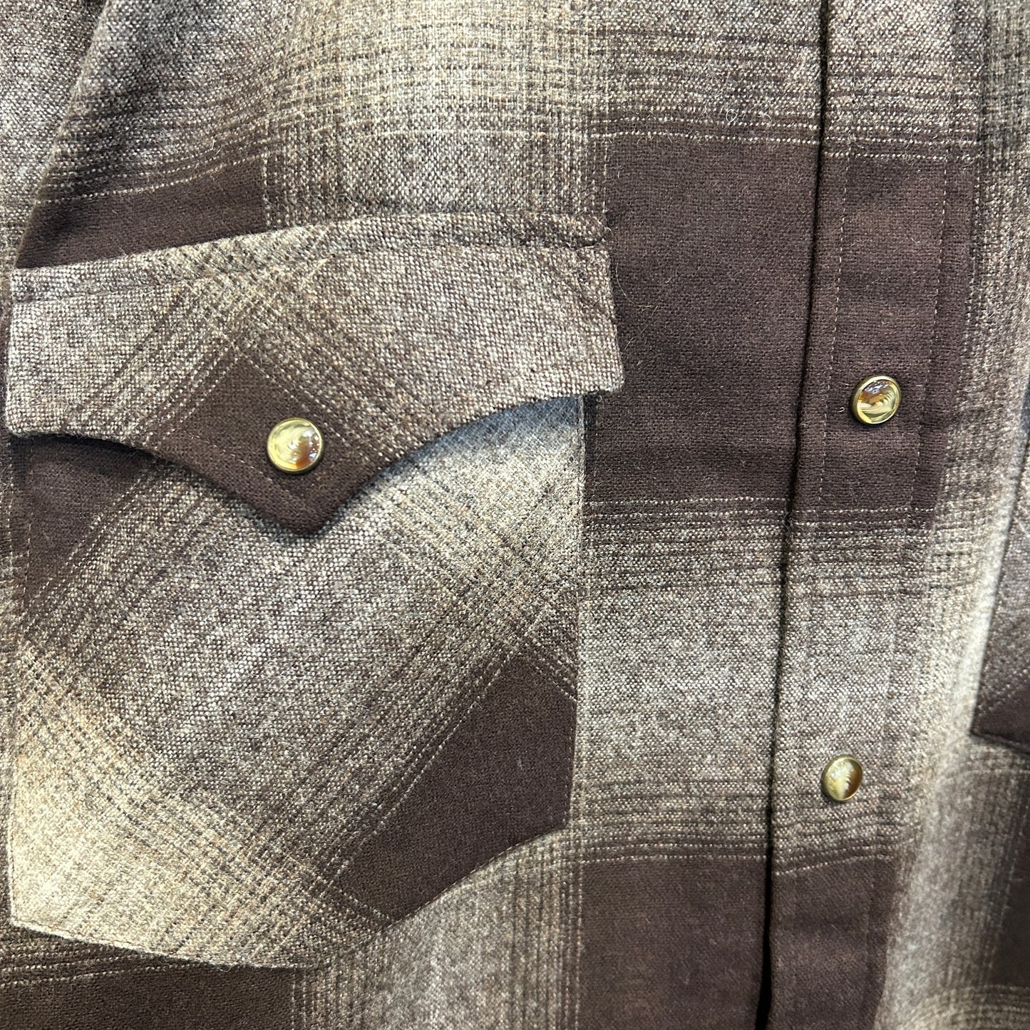 PENDLETON ペンドルトン オンブレ チェックウェスタンシャツ 茶(L)/8657SH-SO