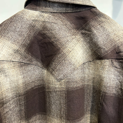 PENDLETON ペンドルトン オンブレ チェックウェスタンシャツ 茶(L)/8657SH-SO