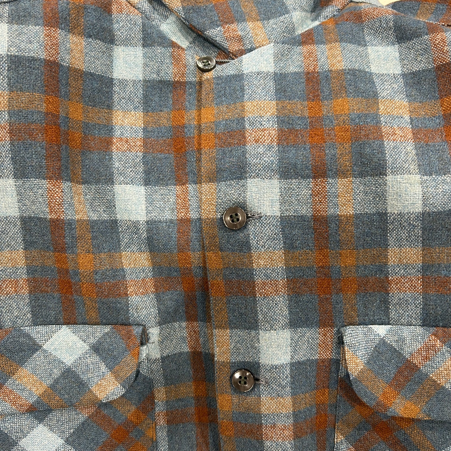 70's Pendleton ペンドルトン ボードシャツ オープンカラー 青(XL)/A8244SH-SO