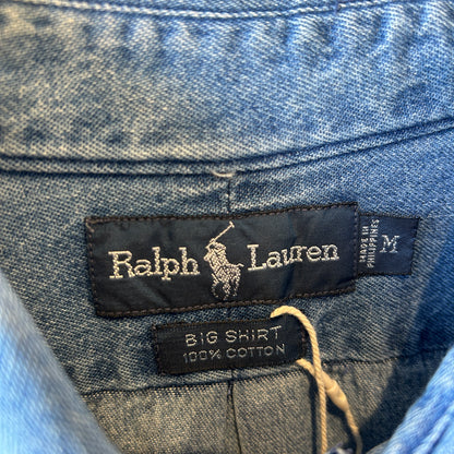 90's Ralph Lauren ラルフローレン "BIG SHIRT" デニムシャツ ボタンダウン (M)/A9648SH-SO