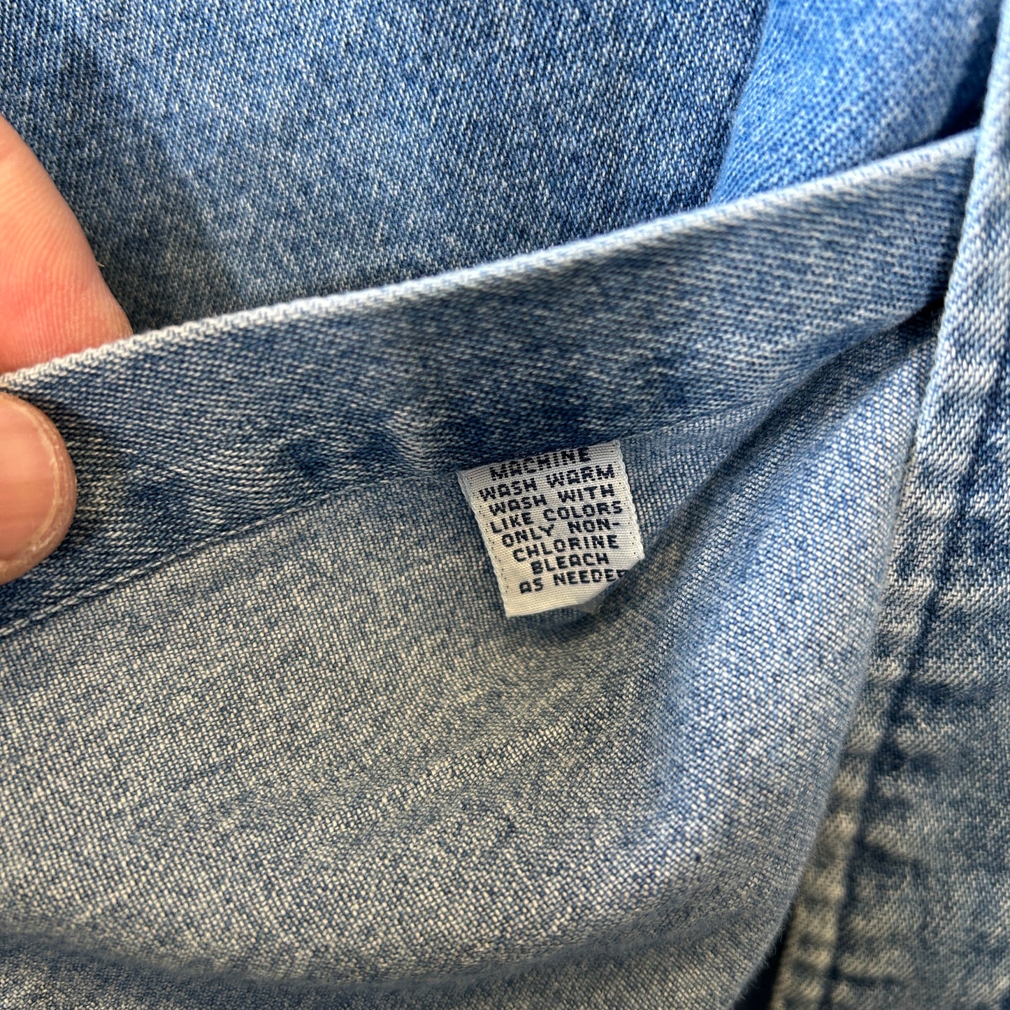 90's Ralph Lauren ラルフローレン "BIG SHIRT" デニムシャツ ボタンダウン (M)/A9648SH-SO