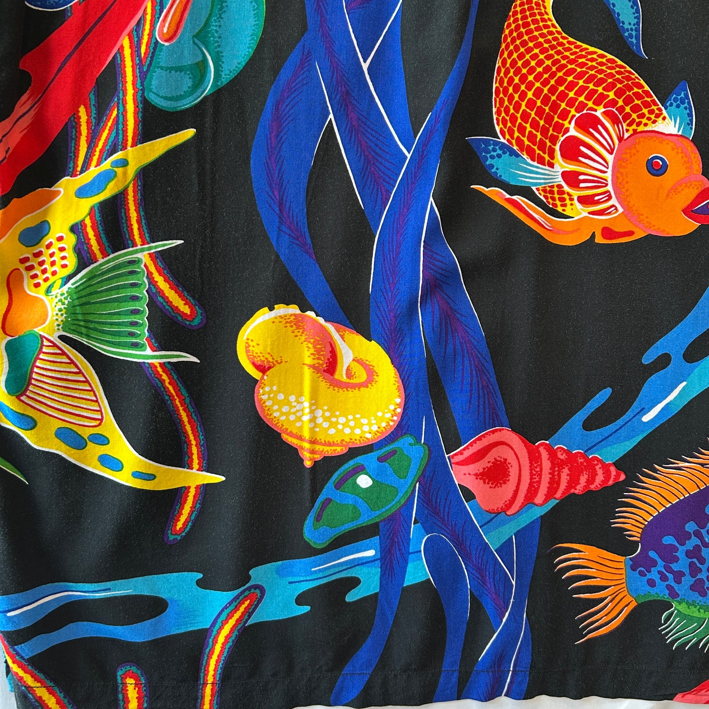 90's Polo by Ralph Lauren ラルフローレン "CALDWELL" Tropical Fish 半袖 オープンカラーシャツ(M)/C1286SH-S