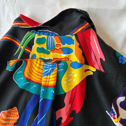 90's Polo by Ralph Lauren ラルフローレン "CALDWELL" Tropical Fish 半袖 オープンカラーシャツ(M)/C1286SH-S
