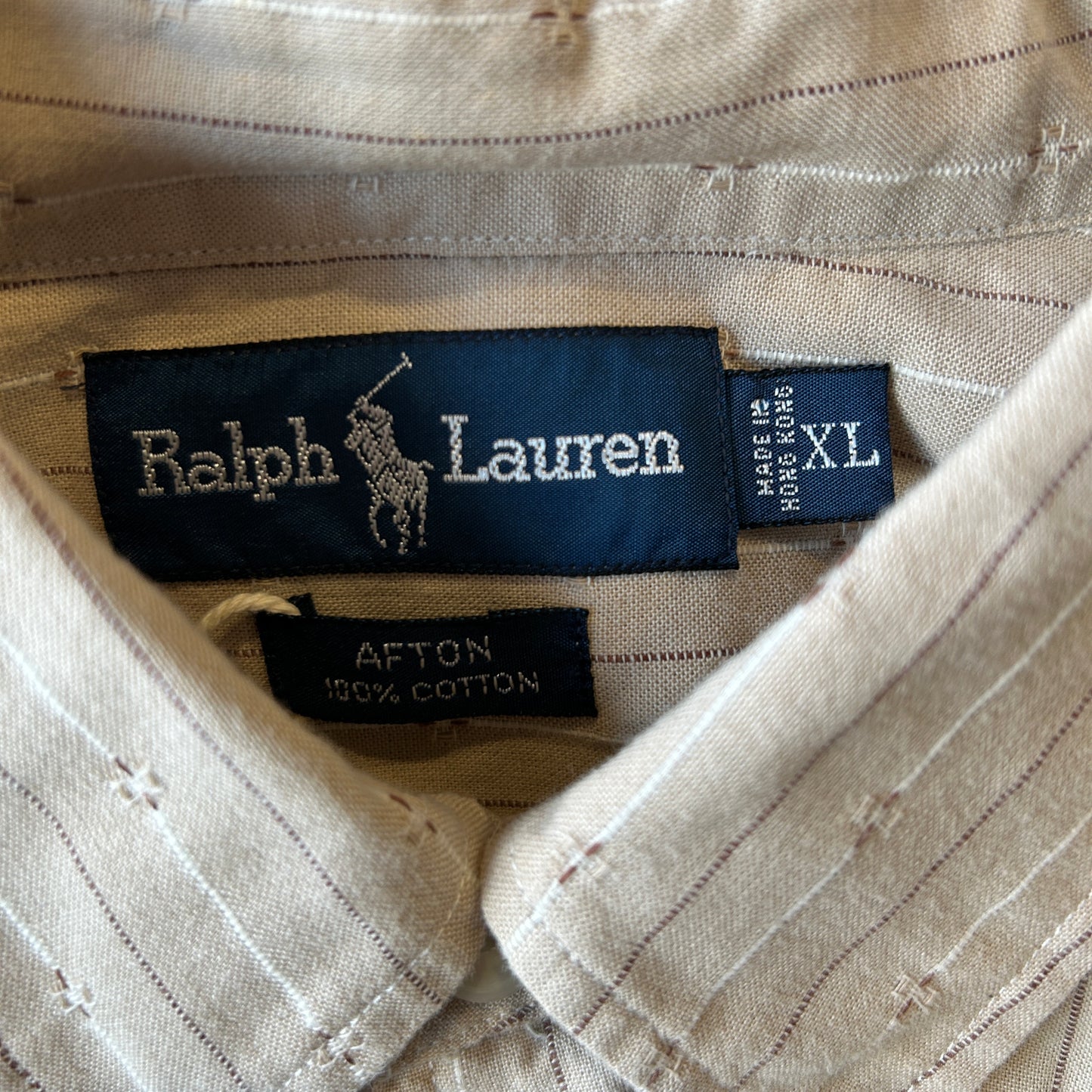 Ralph Lauren ラルフローレン ”AFTON"プルオーバーストライプシャツ (XL)/A2516SH-SO