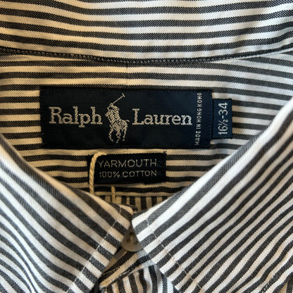 Ralph Lauren ラルフローレン "YARMOUTH"ストライプシャツ 白グレー(16 1/2)/A8049SH-SO