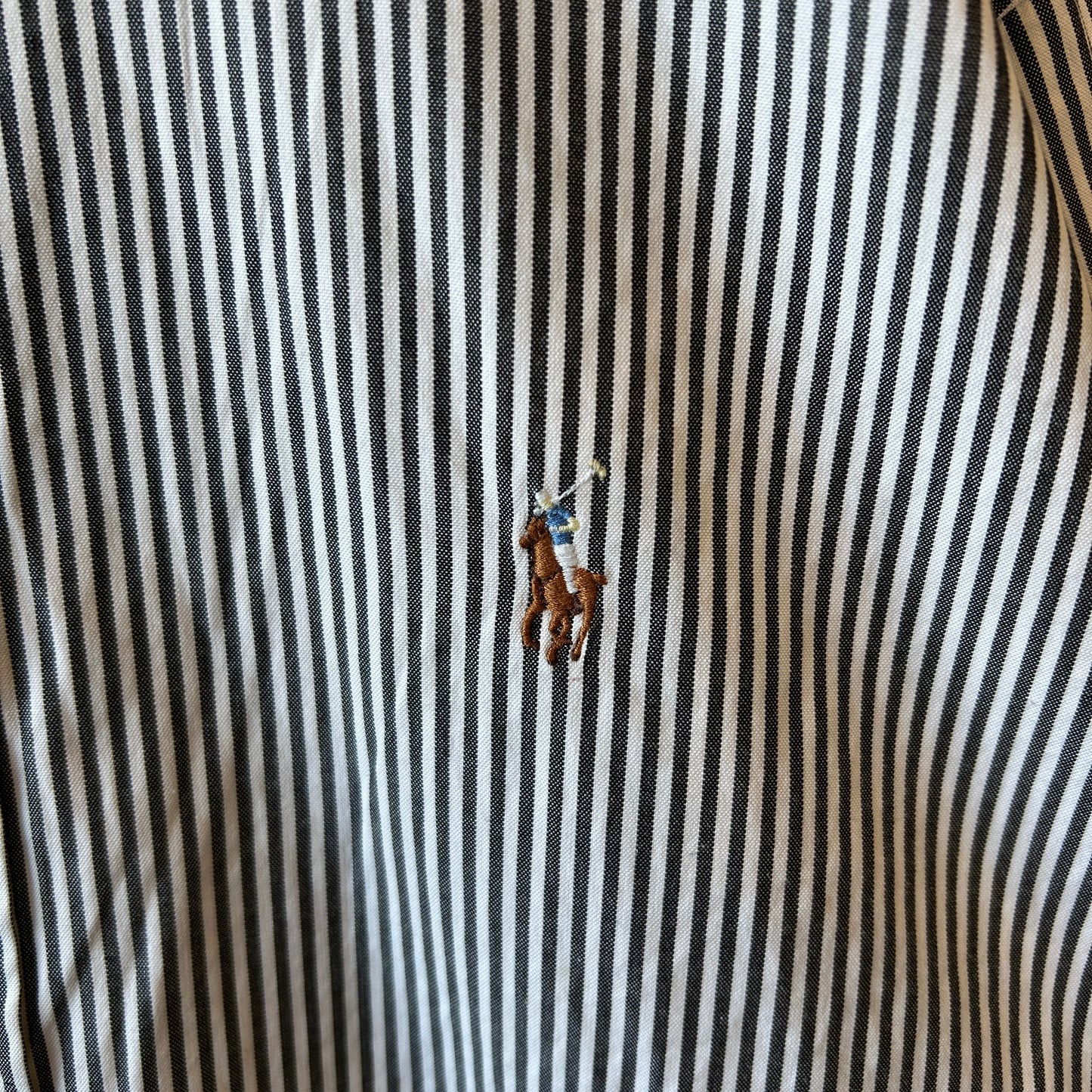 Ralph Lauren ラルフローレン "YARMOUTH"ストライプシャツ 白グレー(16 1/2)/A8049SH-SO