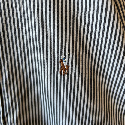 Ralph Lauren ラルフローレン "YARMOUTH"ストライプシャツ 白グレー(16 1/2)/A8049SH-SO