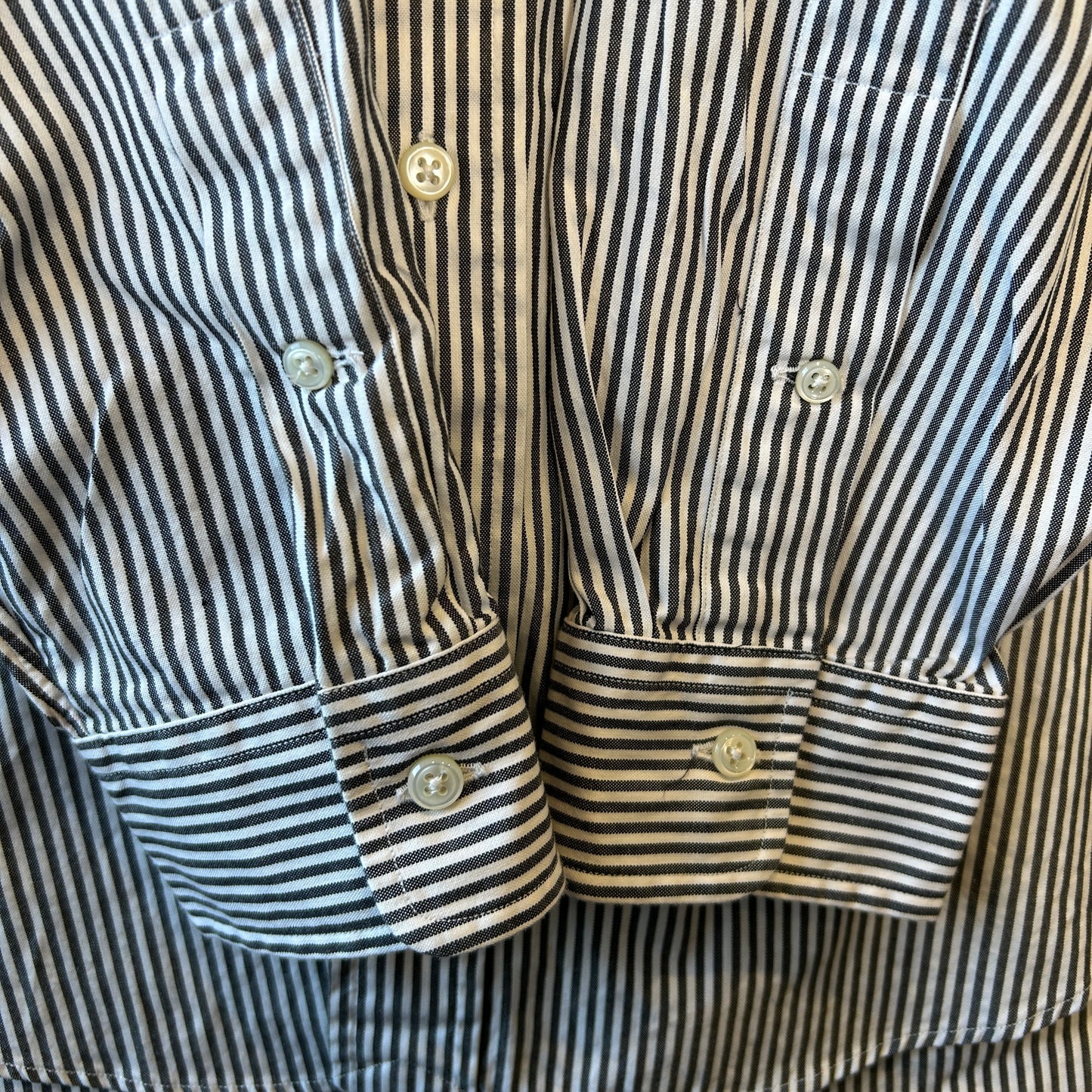 Ralph Lauren ラルフローレン "YARMOUTH"ストライプシャツ 白グレー(16 1/2)/A8049SH-SO