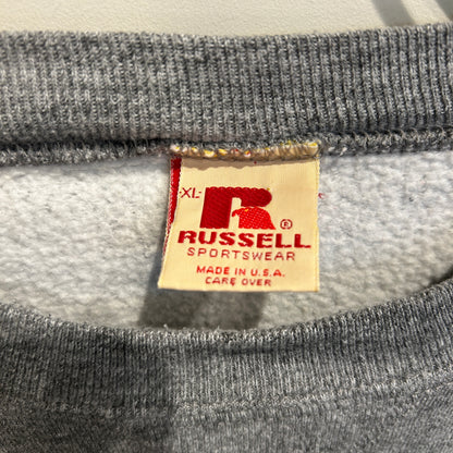 80's Russell ラッセル ブランクスウェット 無地 グレー USA製(XL)/A9044S-SO