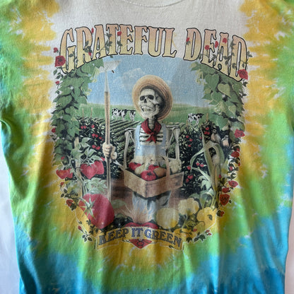 90's Grateful Dead グレイトフル・デッド KEEP IT GREEN タイダイTシャツ anvil (XL)/A6513T-SO