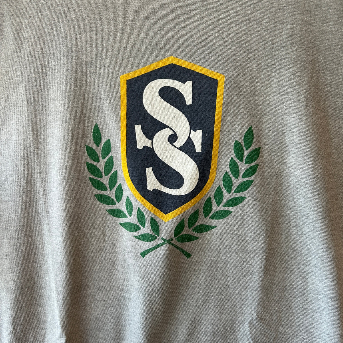 90's Stussy ステューシー "STUSSY SPORT" ロゴエンブレムTシャツ グレー(L)/C0822T-SO