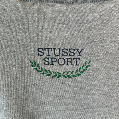 90's Stussy ステューシー "STUSSY SPORT" ロゴエンブレムTシャツ グレー(L)/C0822T-SO