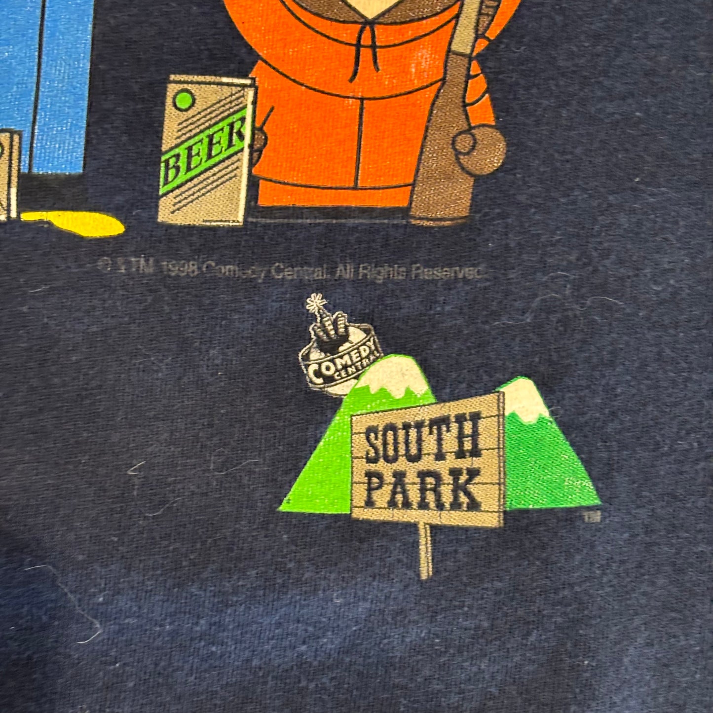 90's GLOBAL SOUTH PARK プリントTシャツ 紺 (XL)/B2666T-SO