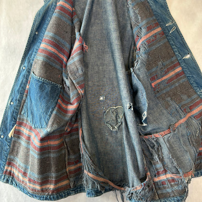 60's HERCULES ヘラクレス ブランケットライナー デニムカバーオール 襤褸 /A5800O-SO