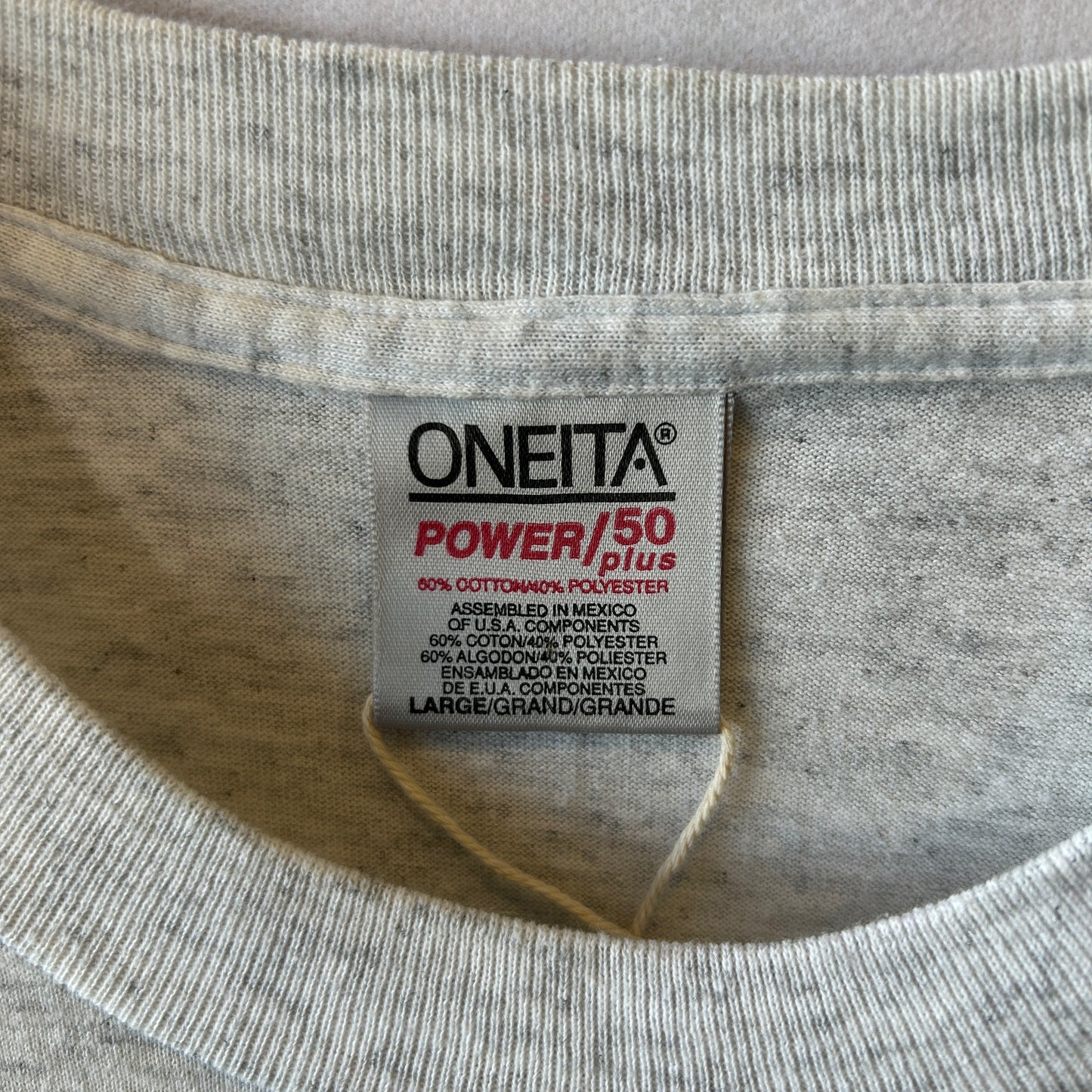 90's Buttwiser バドワイザー パロディーTシャツ グレー ONEITA(L)/C0427T-SO