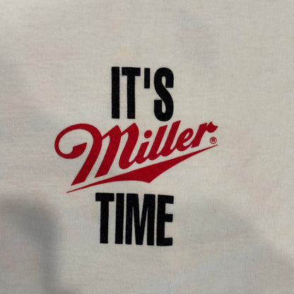 90's HOLOUBEX Miller "IT'S MILLER TIME" お酒 Tシャツ 白 (XL)/B2577T-SO