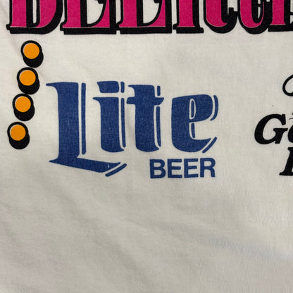 90's HOLOUBEX Miller "IT'S MILLER TIME" お酒 Tシャツ 白 (XL)/B2577T-SO