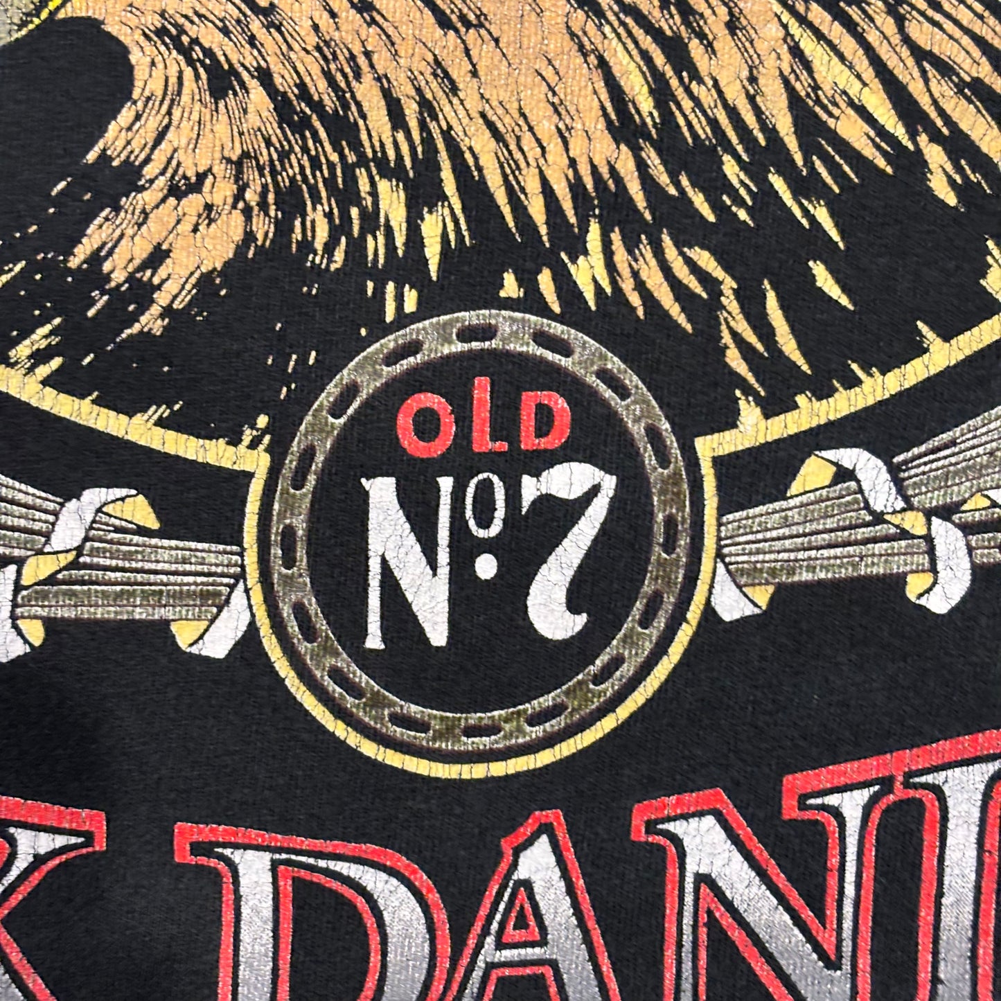 90's Villege Mews JACK DANIEL'S ジャック ダニエル イーグル プリントTシャツ 黒 (L)/B2662T-SO